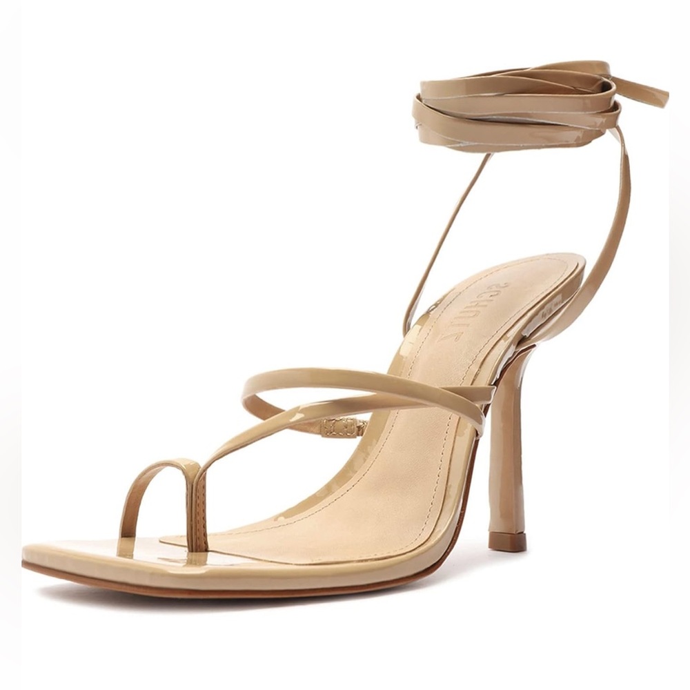 Schutz Never Worn Light Nude Strappy Sandal Heel